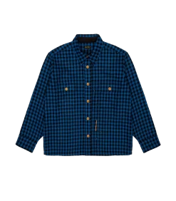 WOOL OVERSHIRT - BLUE